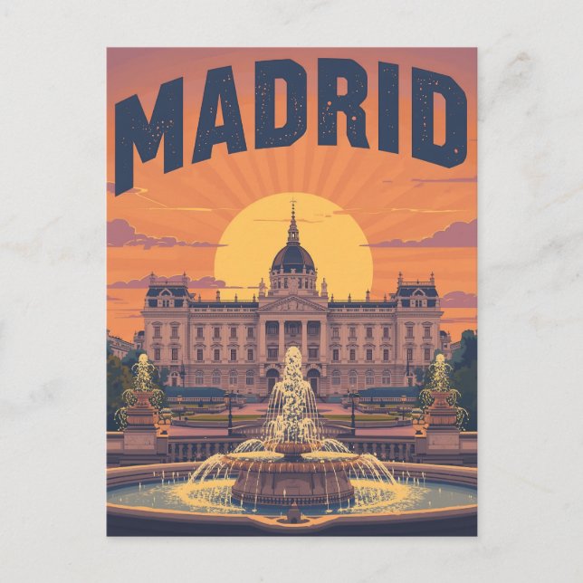 Postal Viaje Retro Madrid (Anverso)