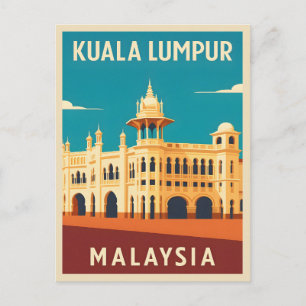 Postal Viaje retro vintage Kuala Lumpur Malasia