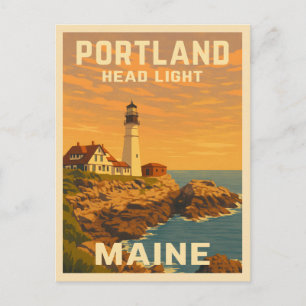 Postal Viaje retro vintage Portland Mainthouse