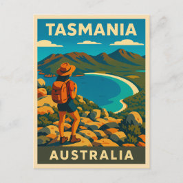 Postal Viaje retro vintage Tasmania Australia Paisaje