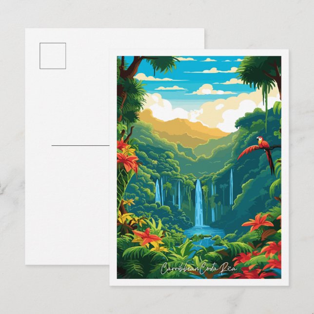 Postal Viaje típico de Costa Rica (Anverso / Reverso)