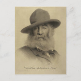 Postal "Viaje-trabajo de las estrellas" Walt Whitman