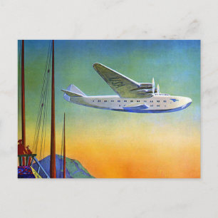 Postal Viaje Viejo Tranespacial Vintage