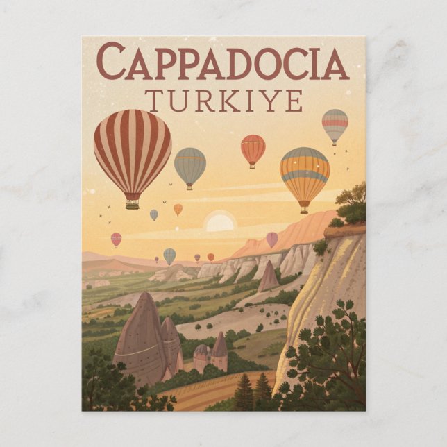 Postal Viaje Vintage a Capadocia (Anverso)