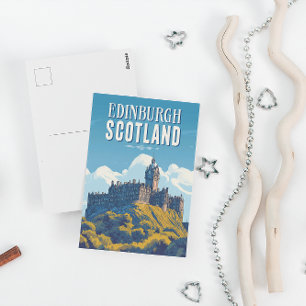 Postal Viaje vintage a Edimburgo Escocia