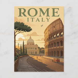 Postal Viaje Vintage a Roma