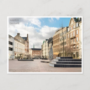 Postal Viaje vintage Aarhus Ciudad Dinamarca Casas