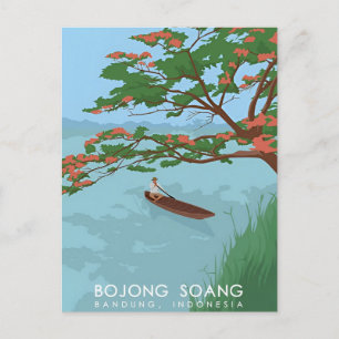 Postal viaje vintage Bandung Indonesia bojong soang