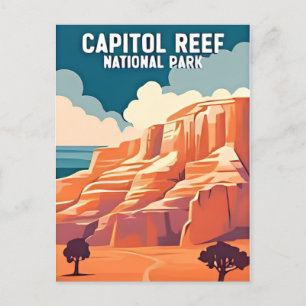 Postal Viaje vintage Capitol Reef Parque Nacional Utah