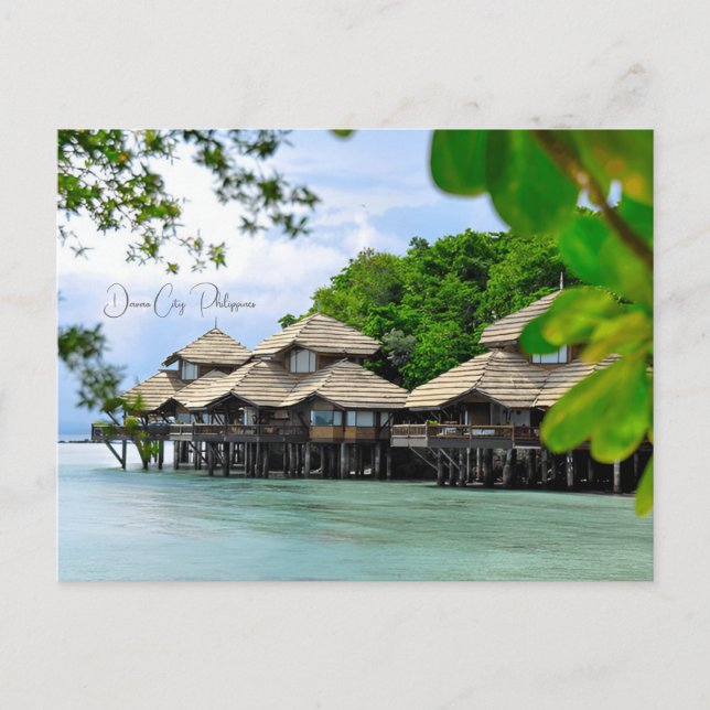 Postal viaje vintage Davao City Filipinas vacaciones (Anverso)