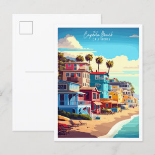 Postal Viaje vintage de Capitola Beach California USA