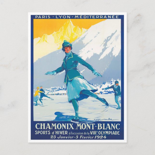 Postal Viaje vintage de Chamonix France (Anverso)
