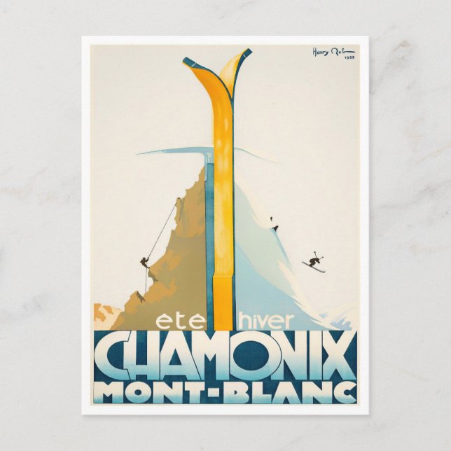Postal Viaje vintage de Chamonix France (Anverso)