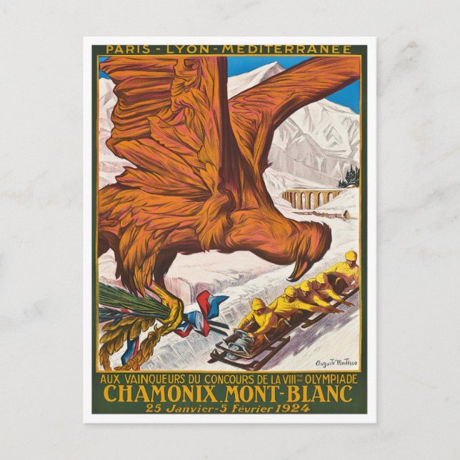 Postal Viaje vintage de Chamonix France (Anverso)