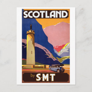 Postal Viaje vintage de Escocia