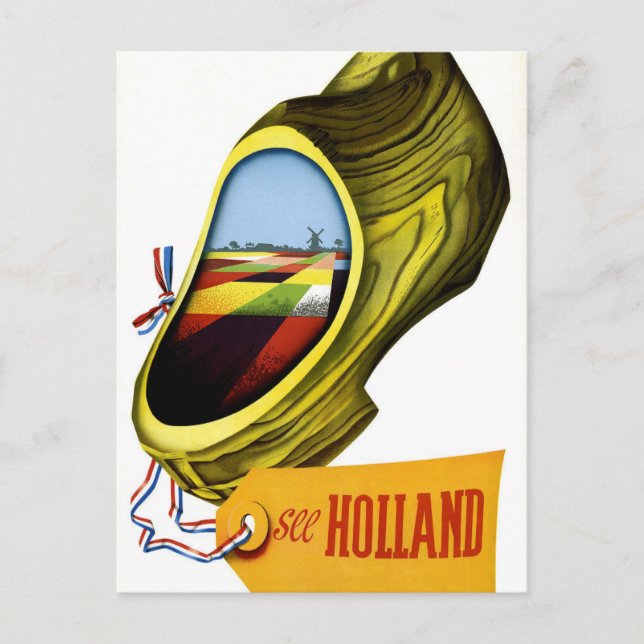Postal viaje vintage de holland (Anverso)