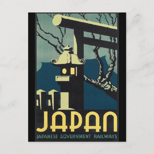 Postal Viaje vintage de JAPÓN (Anverso)