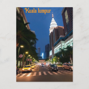 Postal viaje vintage de kuala lumpur