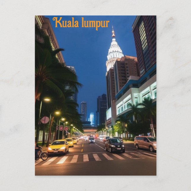 Postal viaje vintage de kuala lumpur (Anverso)