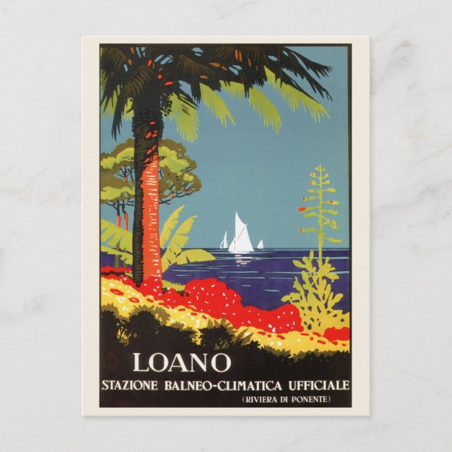 Postal  Viaje vintage de Loano Italiano Riviera (Anverso)