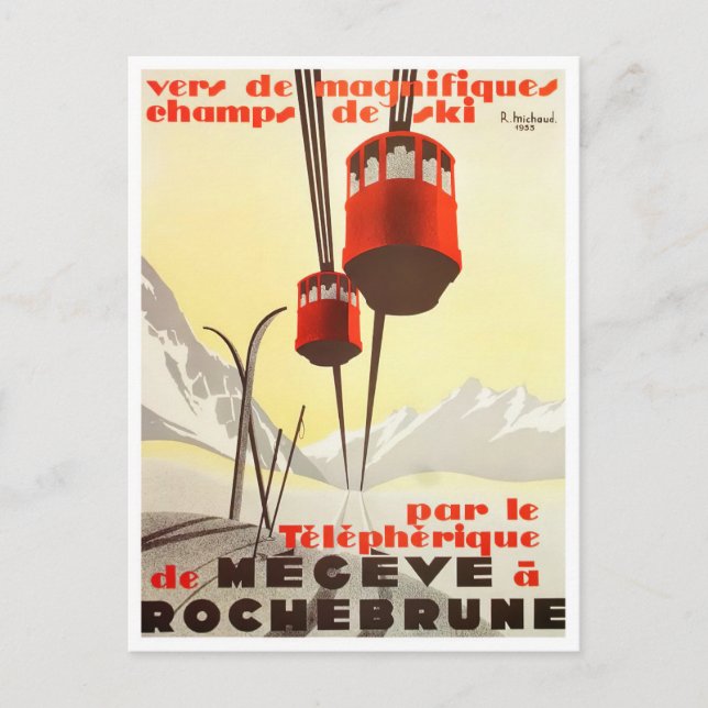Postal Viaje vintage de Megeve France (Anverso)