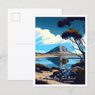 Postal Viaje vintage de Morro Bay State Beach California