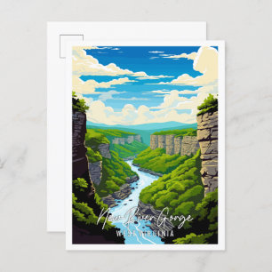 Postal Viaje vintage de New River Gorge West Virginia