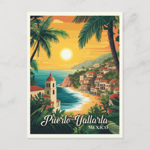 Postal Viaje Vintage de Puerto Vallarta México