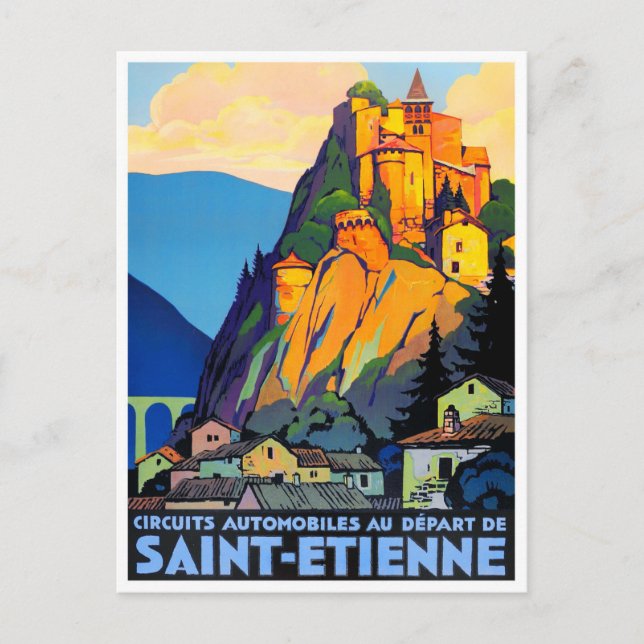Postal Viaje vintage de Saint Etienne France (Anverso)