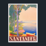 Postal Viaje vintage de Santander España<br><div class="desc">Postales de viaje de Santander España</div>