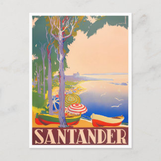 Postal Viaje vintage de Santander España