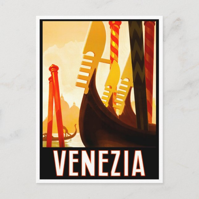 Postal Viaje vintage de Venecia Italia (Anverso)