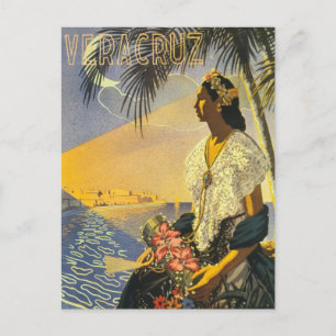 Postal Viaje vintage de Veracruz México