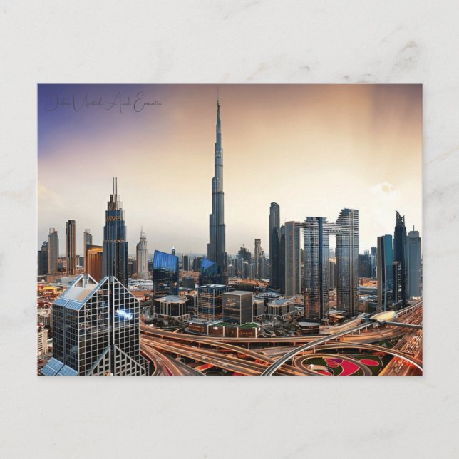 Postal viaje vintage Dubai Emiratos Árabes Unidos (Anverso)