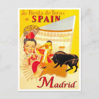Postal Viaje vintage en Madrid España