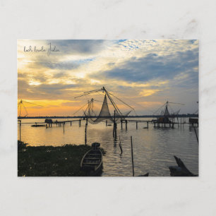 Postal viaje vintage kochi kerala India ciudad de cochin