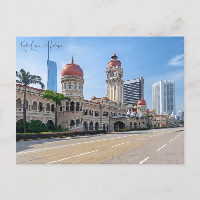 Postal viaje vintage Kuala Lumpur Malasia Skyscraper (Anverso)