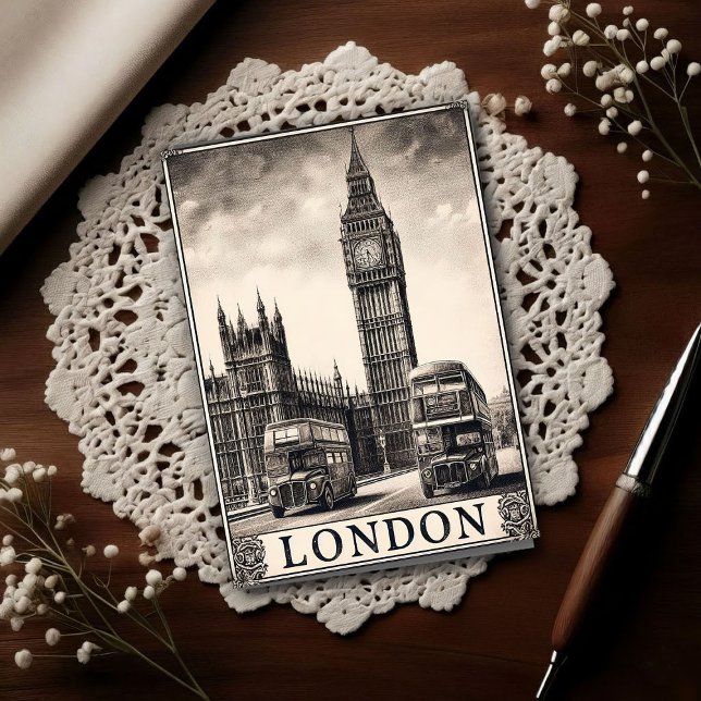 Postal Viaje Vintage Londres Inglaterra (Subido por el creador)