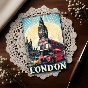 Postal Viaje Vintage Londres Inglaterra