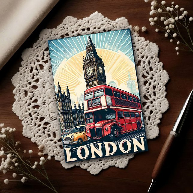 Postal Viaje Vintage Londres Inglaterra (Subido por el creador)