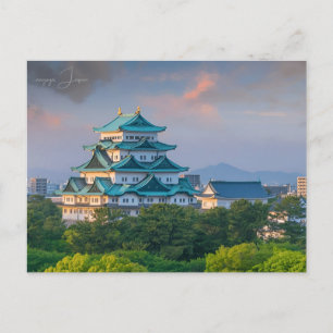 Postal viaje vintage nagoya Castillo de la ciudad de Japó