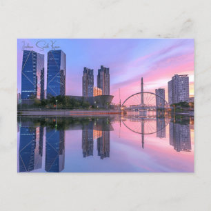 Postal Viaje vintage Retro de la ciudad de Incheon en Cor