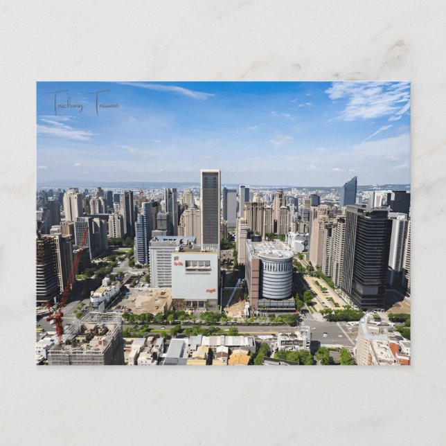 Postal Viaje vintage Retro de Taichung Taïwan (Anverso)