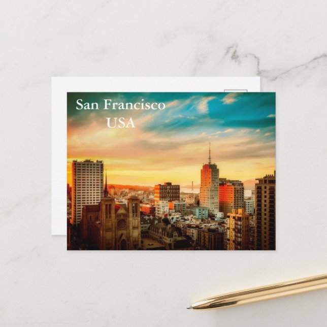 Postal Viaje Vintage San Francisco USA Turismo (Anverso/Reverso In Situ)