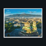 Postal viaje vintage sofia bulgaria CITY Bulgarie Retro<br><div class="desc">vintage,  retro,  travel,  moderno,  acuarela,  sofia,  bulgaria,  CITY,  Bulgarie,  turismo, </div>