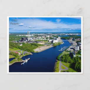 Postal Viaje vintage Turismo de Oulu Finlandia Finlande