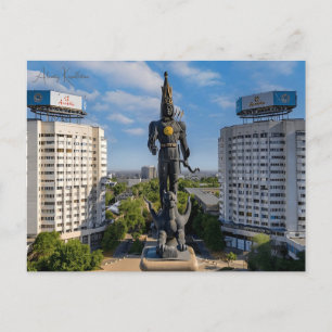 Postal viaje vintage vacaciones en Almaty en la ciudad de