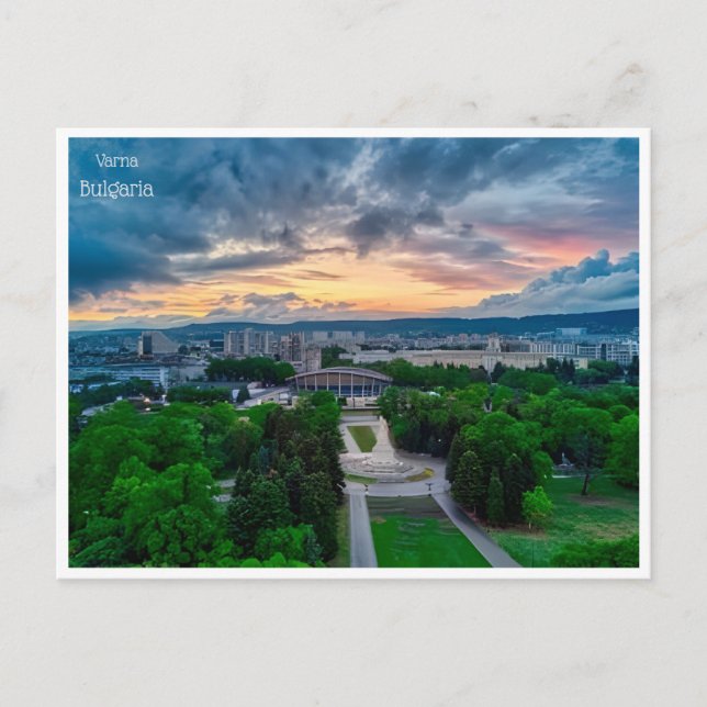 Postal viaje vintage varna bulgaria CITY Bulgarie retro (Anverso)