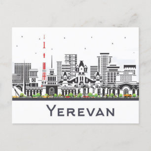 Postal Viaje vintage Yerevan Armenia Ciudad de Ararat
