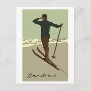 Postal Viaje y personalizable de arte deco retro